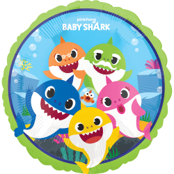 Amscan Character Foil Balloon, 18", Baby Shark