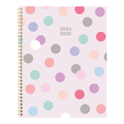 2024-2025 Blueline® 14-Month Monthly Academic Planner, 8-1/2" x 11", 100% Recycled, Polka Dot, July to August, CA714PH.03