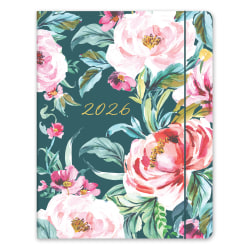 2026 Orange Circle Studio Just Right Monthly Planner, 9-3/4" x 7-1/2", Bella Flora, January To December, 26357