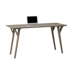 Realspace® Trezza 60"W Writing Desk, Light Oak