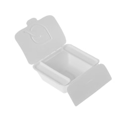 Eco-Products Vanguard Folia Take-Out Containers, 2-1/2"H x 6-15/16"W x 5-13/16"D, White, Pack Of 300 Containers
