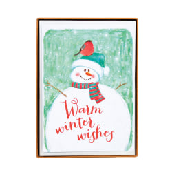 Graphique Holiday Boxed Cards, 5" x 7", Warm Winter Snowman, Box Of 15 Cards