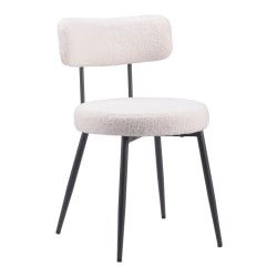 Zuo Blanca Dining Accent Chairs, Ivory, Set Of 2 Chairs