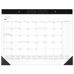 2024-2025 AT-A-GLANCE® Contemporary Academic Monthly Desk Pad Calendar, Teal, 21-3/4" x 17", July To June, AY24X00
