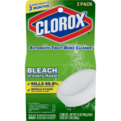 Clorox® Ultra Clean Bleach Toilet Tablets, 3.5 Oz, White, Pack Of 2 Tablets