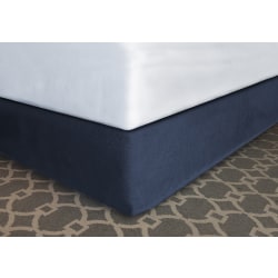 Mattress Safe, Inc. Designer Décor® Collection Modern-Fit Bed Skirt, Queen, 12", Savile Bespoke Navy, Total Qty 1