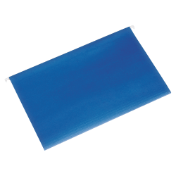 SKILCRAFT® Hanging File Folders, 1/5 Cut, 2" Expansion, Legal Size, Blue, Box Of 25 Folders (AbilityOne 7530-01-357-6856)