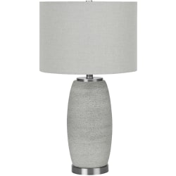 Monarch Specialties Shaefer Table Lamp, 25"H, Gray/Gray