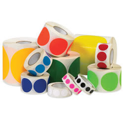 Tape Logic Removable Round Color Inventory Labels, DL610A, 3/4" Diameter, Red, Pack Of 500