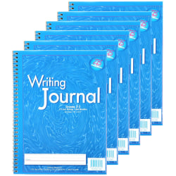 Pacon Zaner-Bloser My Writing Journals, 8" x 10-1/2", Blue, Grade 2 To 3, Pack Of 6 Journals
