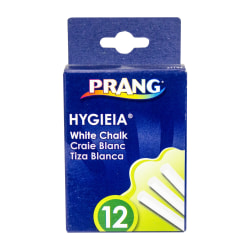 Prang® Hygieia® Dustless Chalk, White, Box Of 12