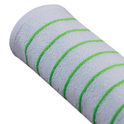 Splash Horizontal Stripe Pool Towels, 30" x 60", White/Neon Green, Pack Of 24 Towels