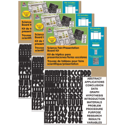 Pacon Presentation Board Kit with Self-Adhesive Letters, Corrugated Cardboard, 48" x 36", White, Set Of 3 Kits