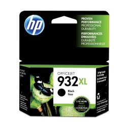 HP 932XL Black High-Yield Ink Cartridge, CN053AN