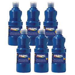 Prang Ready-To-Use Tempera Paints, 16 Oz, Blue, Pack Of 6 Paints