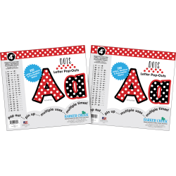 Barker Creek Letter Pop-Outs, 4", Dots, Pack Of 510
