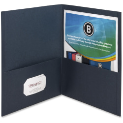 Business Source Letter Recycled Pocket Folders, 8 1/2" x 11", 100 Sheet Capacity, 2 Inside Front & Back Pockets, 78492, Box Of 25