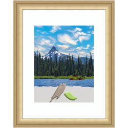 Amanti Art Florence Picture Frame, 13" x 16", Opening Size 11" x 14" (Matted To 8" x 10"), Gold