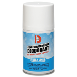 BIG D® Metered Concentrated Room Deodorant, Fresh Linen Scent, 7 Oz, Carton Of 12 Aerosol Containers