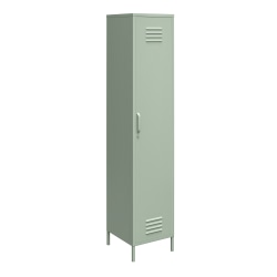 Ameriwood™ Home Mission District 4-Shelf Single Metal Locker Storage Cabinet, 72-13/16"H x 15"W x 15-3/4"D, Green