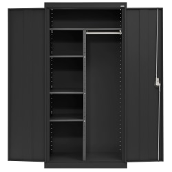 Sandusky Elite Series Heavy-Duty Assembled Combination Storage Cabinet, 72"H x 36"W x 18"D, Black