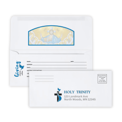 Custom #9 Remittance/Offering And Donation Envelopes, Full Color Front And Back Including Flap, 3-7/8" x 8-7/8", 24 LB White Wove, Box Of 500