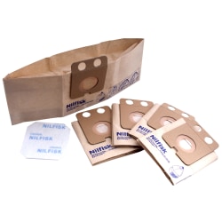 Nilfisk Advance Replacement Vacuum Bags For Select Nilfisk Vacuums, Pack Of 5 Bags