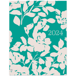 2024 Office Depot® Brand Monthly Planner, 8-1/4" x 10-1/4", Floral, January To December 2024