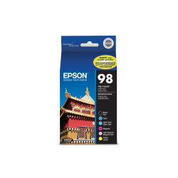 Epson® 98 Claria® High-Yield Black And Cyan, Light Cyan, Magenta, Light Magenta, Yellow Ink Cartridges, Pack Of 6, T098120-BCS
