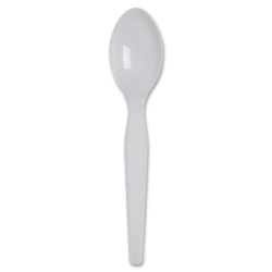 Dixie Heavyweight Disposable Teaspoons Grab-N-Go by GP Pro - Teaspoon - 1000 x Teaspoon - White - 100/Box - 10 / Carton