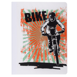 Top Flight Fashion Composition Book, 9-3/4" x 7-1/2", Wide Rule, 80 Sheets, Dirt Bike