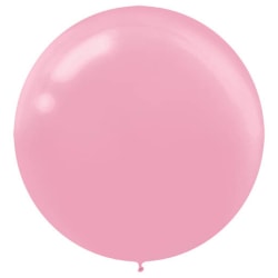 Amscan 24" Latex Balloons, New Pink, 4 Balloons Per Pack, Set Of 3 Packs