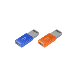 PNY USB 2.0 Flash Drives, 32GB, Assorted, Pack Of 2