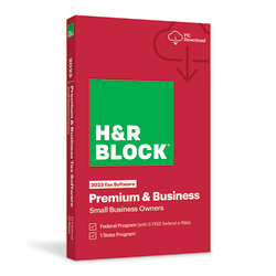 H & R Block Premium & Business 2023 Tax Software, For PC, Product Key/Download