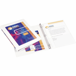 Avery® Frame View 3-Ring Binder With Locking One-Touch EZD™ Rings, 1/2" D-Rings, 50% Recycled, White