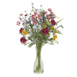 Nearly Natural 26"H Silk Veranda Garden Flower Arrangement With Vase