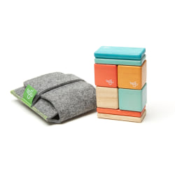 Tegu Magnetic Wooden Blocks, Sunset, 8-Piece Pocket Pouch