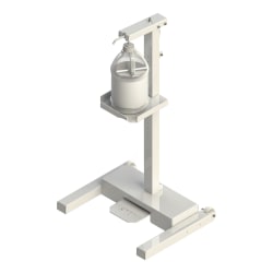 Built Sanitizer Floor Stand, 37" x 20" x 16-1/2", White