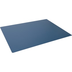 DURABLE Contoured Edge Desk Mat - Office - 19.69" Length x 25.59" Width - Rectangular - Polypropylene, Plastic - Dark Blue - 5 / Pack