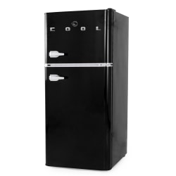 Commercial Cool 4.5 Cu. Ft. TM Retro Vintage Style Refrigerator With True Freezer, Black