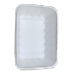 GEN Meat Trays, #42K, 2-1/4"H x 8-3/4"W x 6-3/8"D, White, Pack Of 252 Trays