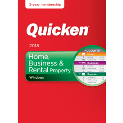 Quicken® Home, Business And Rental Property 2018, PC, Disc