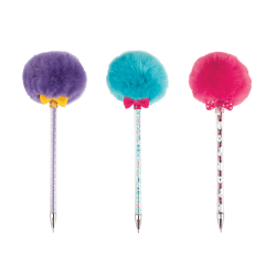 Office Depot® Brand Pom Pom Ballpoint Pen, Medium Point, 0.7 mm, Assorted Colors