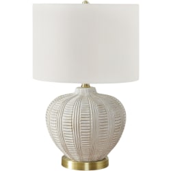 Monarch Specialties Sol Table Lamp, 26"H, Ivory/Cream