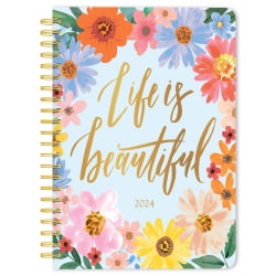 2024 Brown Trout Weekly/Monthly Desk Planner, 7-3/4" x 7-3/16", Bonnie Marcus, January To December