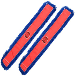 Alpine Industries Microfiber Dry Dust Replacement Mop Heads, 48", Blue, Pack Of 2 Heads