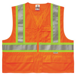 Ergodyne GloWear® Safety Vest, 2-Tone X-Back 8235ZX, Type R Class 2, Large/X-Large, Orange