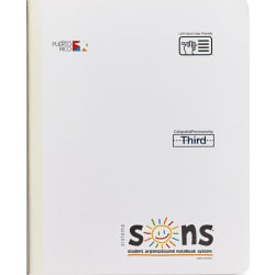 SONS System Second Notebooks, 9-3/4" x 7-1/2", 1 Subject, Primary Rule, 200 Sheets, White