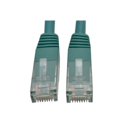 Tripp Lite Cat6 Cat5e Gigabit Molded Patch Cable RJ45 M/M 550MHz Green 35ft 35' - 128 MB/s - Patch Cable - 35 ft - 1 x RJ-45 Male Network - 1 x RJ-45 Male Network - Gold Plated Contact - Green