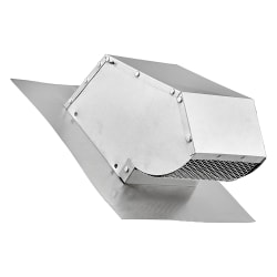 Lambro Aluminum Exhaust Roof Vent Cap With Screen/Damper/Collar, 4", Silver